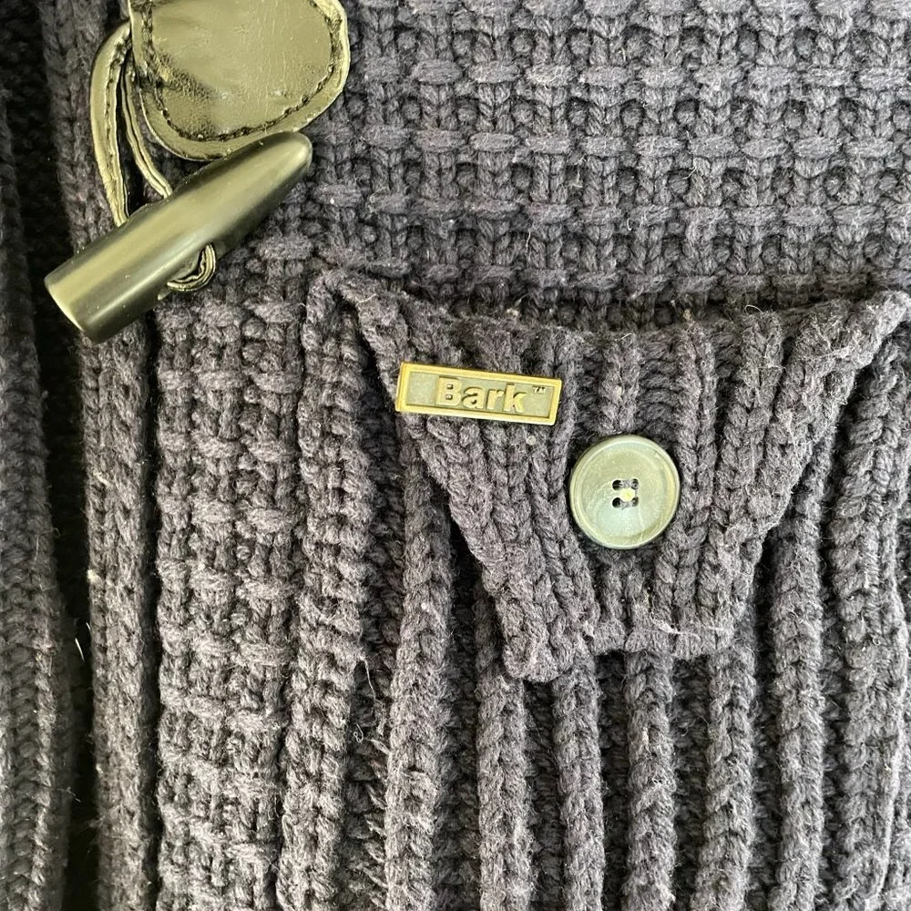 Bark Montgomery Knitted Sweater Jacket with Hood X-Small Navy - Picture 7 of 13